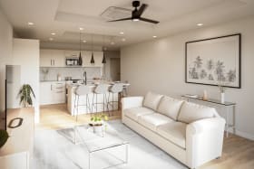 Living and kitchen area