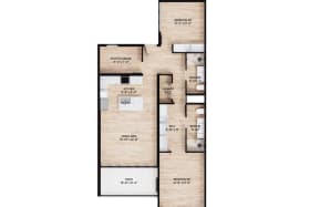 Floor Plan: Two bedroom with study