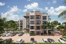 Spacious patios and sea views from several condos