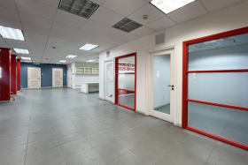 Reception to 3,516 sqft on the third floor. Two private  offices to the right