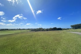 Lovely views to the south west of the plot
