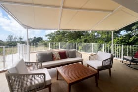Partially covered terrace off the kitchen/dining area