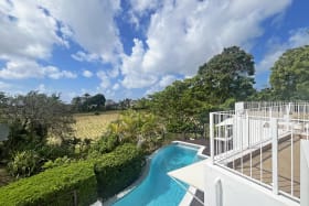 Terrace overlooking the pool