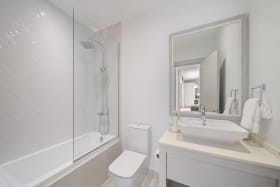 Bathroom with tub