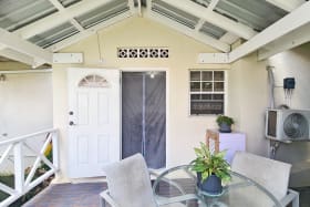 Front door and patio