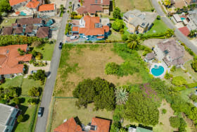 Aerial view of lot