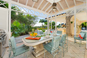 Dining gazebo set just off the kitchen