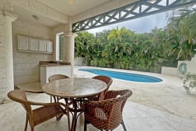 Pool terrace with wet bar