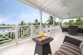 Patio overlooks the golf course