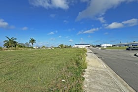 View of lot facing roundabout