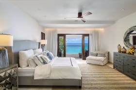 Primary bedroom opens to terrace great sea views