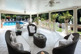 Spacious terrace of main house