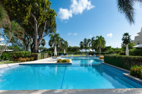 Very large communal pool and grounds
