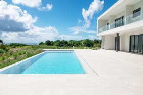 Spacious pool deck perfect for entertaining