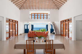 Impressive double height great room