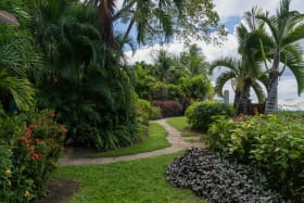 Beautifully landscaped gardens at Coral Cove