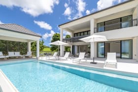 Spacious pool deck perfect for entertaining