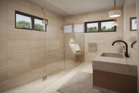 Bathroom layout CGI