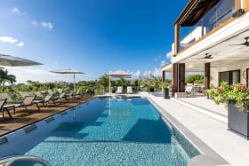 Spacious pool deck perfect for entertaining