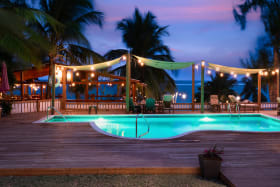 Communal pool overlooking the sea