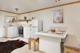 Open plan kitchen and living room