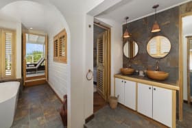Primary Bathroom suite with double vanity