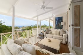 Lots of covered patio space providing an extended living space