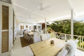 Outside dining on the patio terrace