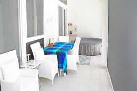 Dining Terrace with retractable UV blinds