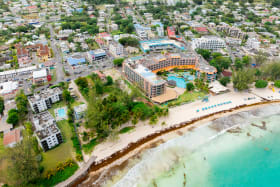 View of beach at site