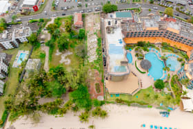 Beach view of site and Accra