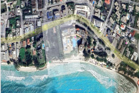 Plot plan overlaid on Goggle Earth