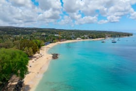 Aerial Views of the Beautiful Beach