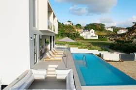 Sunken seating area designed for 8 to 10 persons