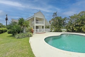 View of the property from the lovely pool deck