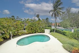 View of patio from upstairs