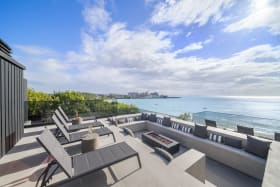 Relax by the fire pit on Rooftop