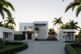 Beautifully Landscaped Driveway