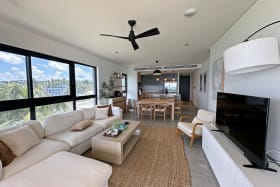 Open plan kitchen and living space