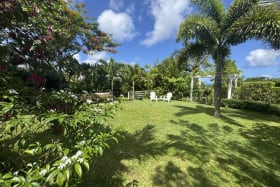 Landscaped lawn and garden