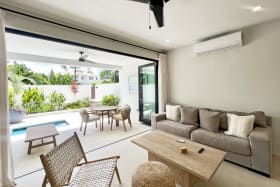 Modern furnishings throughout