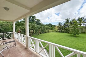 Patio with garden views