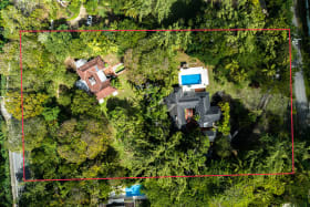 Aerial of Arborfield and Rejoice Cottage