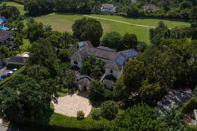 Aerial View of Fountainhead Perfectly Positioned on The Sandy Lane Estate