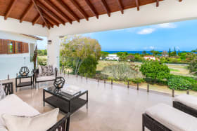 Primary Patio Overlooking Sandy Lane Golf Course and The Caribbean Sea