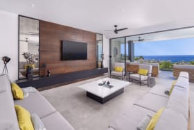 Media room with lovely sea views