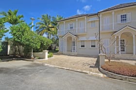 Front of unit with private driveway