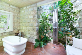 Master bathroom and open air shower