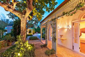 Romantic terraces leading to swimming pool