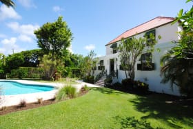 Back of the house with swimming pool